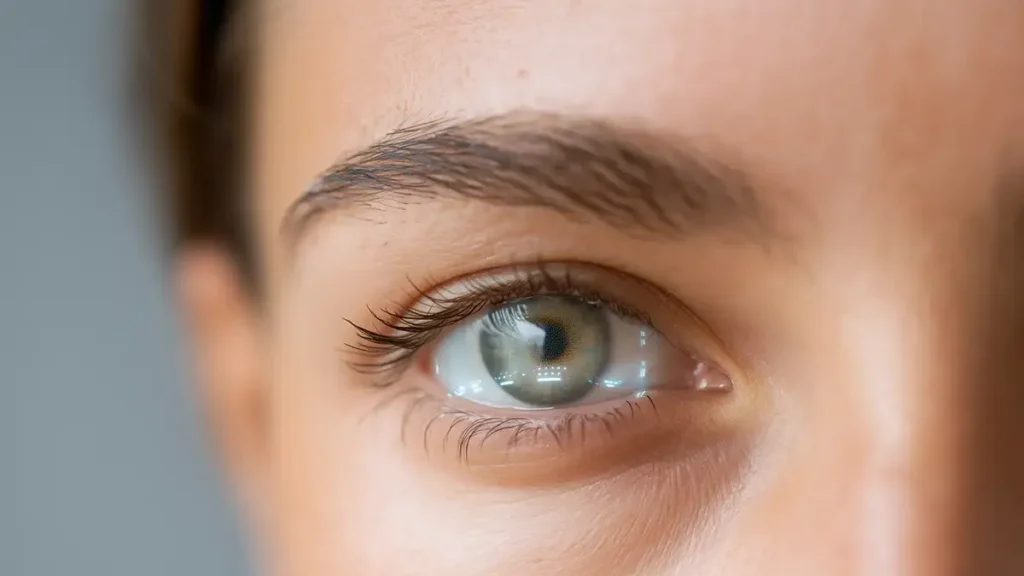 Lady after dry eye treatment