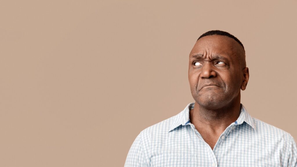 Mature man looking to the side